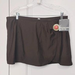 Brown swim skirt size 16